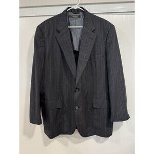 VINTAGE Brooks Brothers Suit Mens 48L Dark Gray Pinstripe Pants 40x30